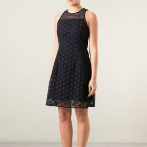 TORY BURCH Hallie Blue Eyelet Lace Dress